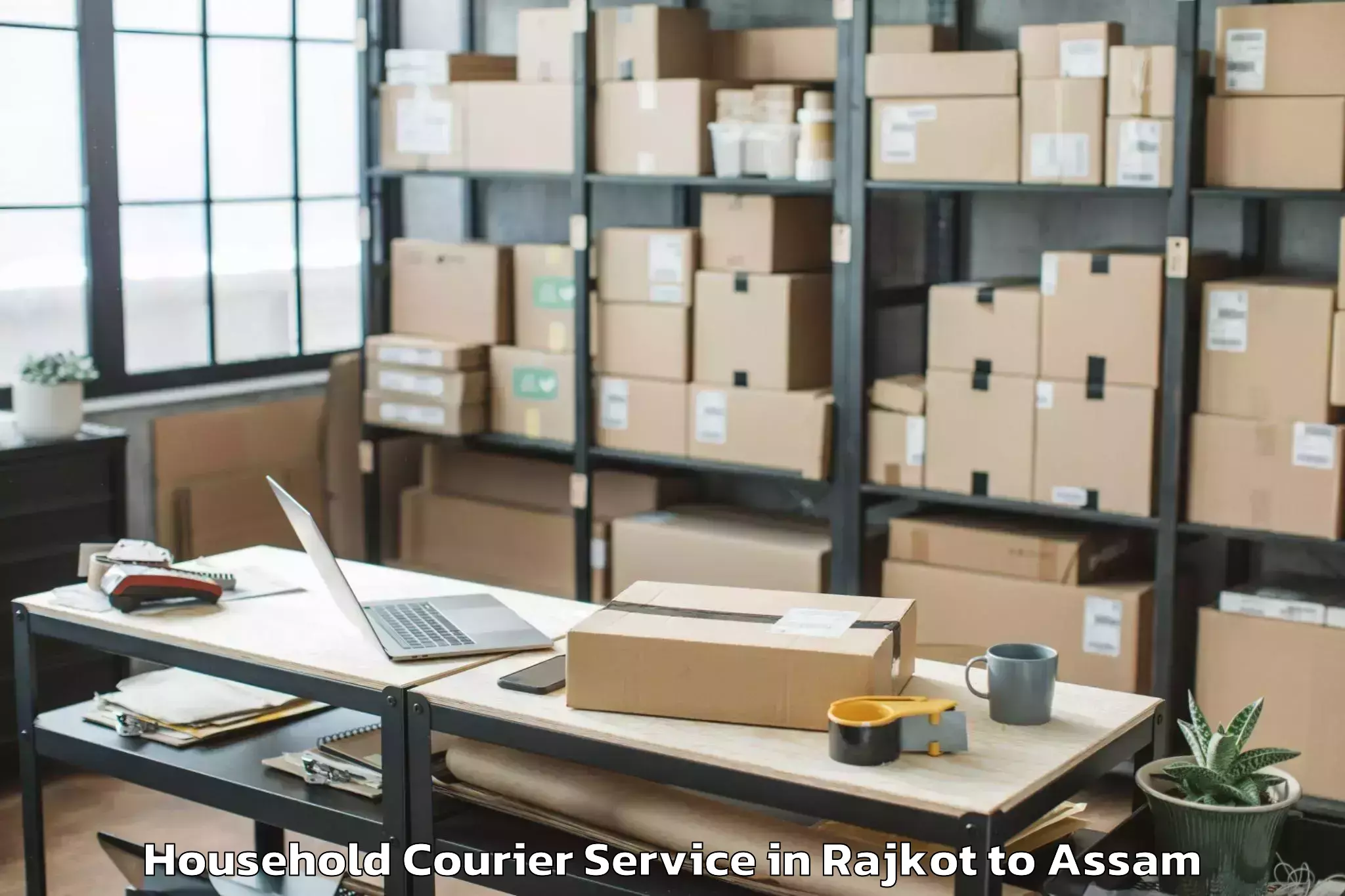 Book Rajkot to Sissibargaon Household Courier Online